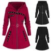 Women's Fall and Winter Containing Cotton Long-sleeved Hooded Jacket Straight Splicing Containing Cotton Commuter Coat
