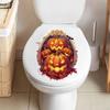 Halloween Toilet Sticker Art Mural Waterproof PVC Decoration, Pumpkin Wall Decals