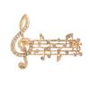 Fashion Music Note Brooches Pins Gold Silver Color Enamel Brooch Elegant Party Accessories For Musical Lovers