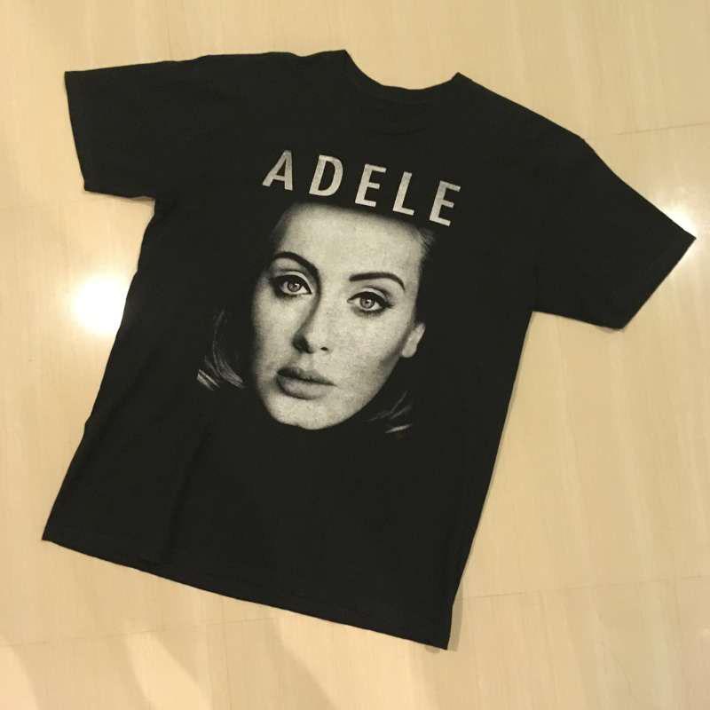Adele Adele Album European And American Singers Crewneck Oldschool Loose Unisexs And Unisexs Shortsleeved Tshirt
