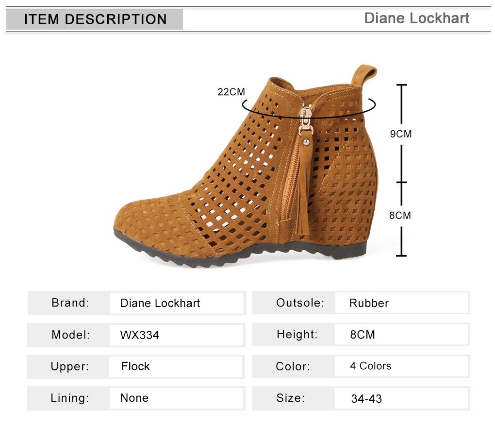 Мода 2025 Новые Женские Летние Сапоги Плоская Низкая Скрытая Платформа Вырезы Застежка-молния Ботильоны Женские Платье Повседневная Обувь Горячая Распродажа Размер 34-43 Botas Mujer