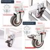 Cabinet Crib Bed Moving Chair Crib Swivel Caster Furniture Casters Wheels Soft Rubber Roller
