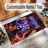 Witchcraft Theme Crystal Velvet Rug Personalized Custom Name Text Soft Floor Mat Home Decor