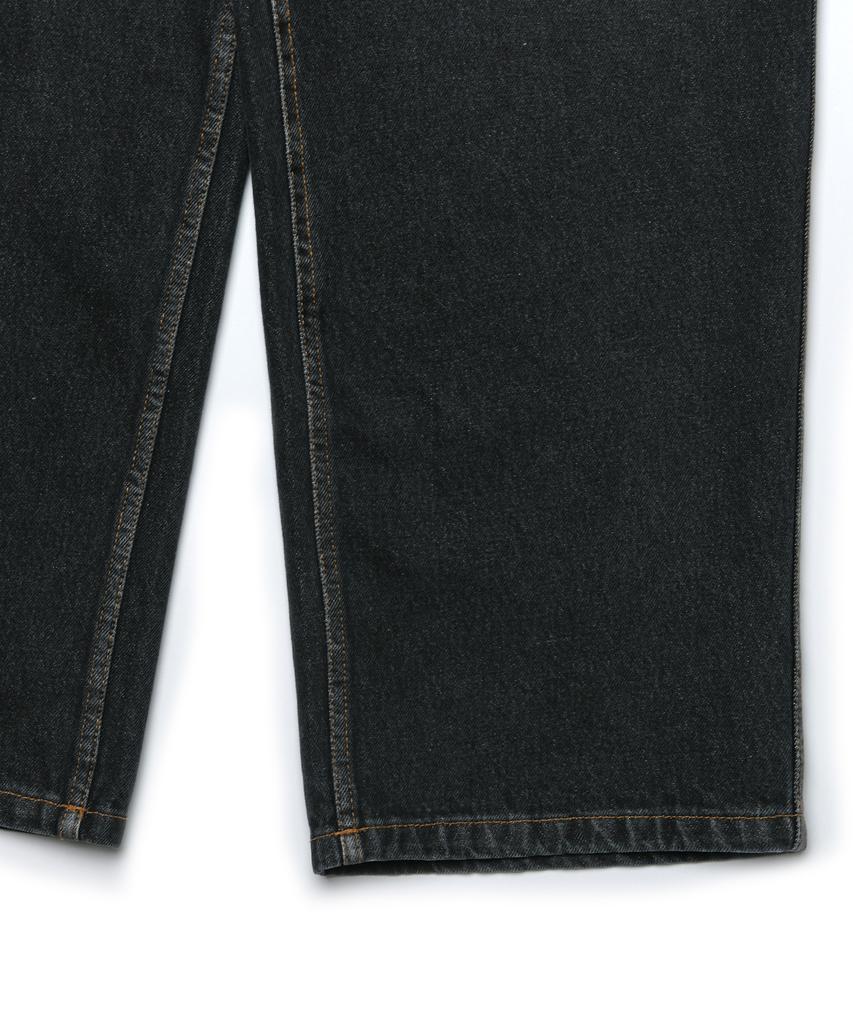 ANNOT Stone Washed Denim Pants Snow Black