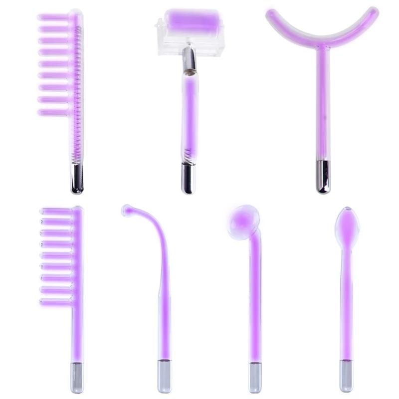 1 шт., высокочастотный аргоновый электрод для лица, насадка-насадка для трубок, массажер для лица, фиолетовый свет, уход за кожей лица, фиолетовый