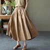 Spring Elegant Clothes Womens Luxury Loose Leisure A-Line Skirts Ladies Classic Plus Size