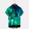 Summer, beach, men's, short sleeves, shirt, four-sided 1D digital, print, shirt, source