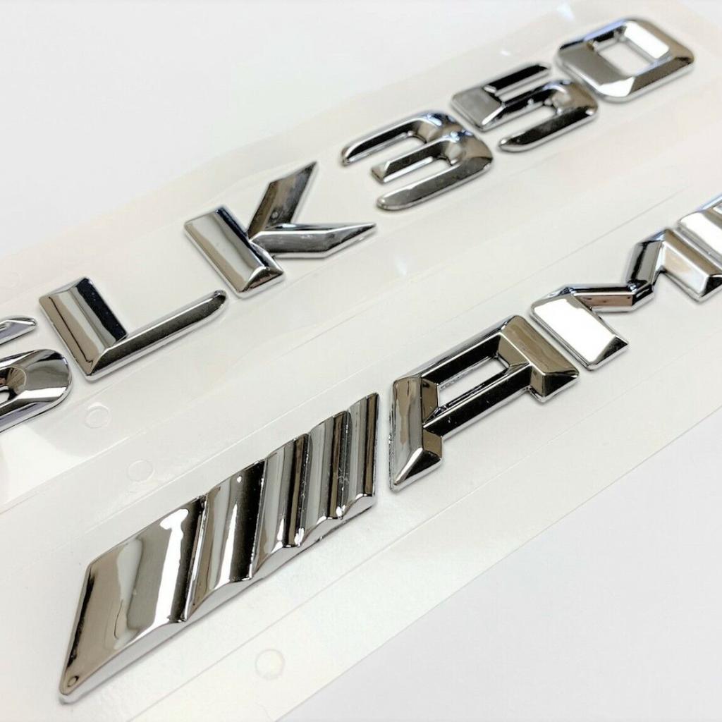 Chrome Silver Rear Trunk Emblem SLK350