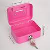 1 PC Money Safe Box, Lockable Cash Box with Key, Portable Piggy Box, Small Security Lock Box, Sturdy Coin Boxes