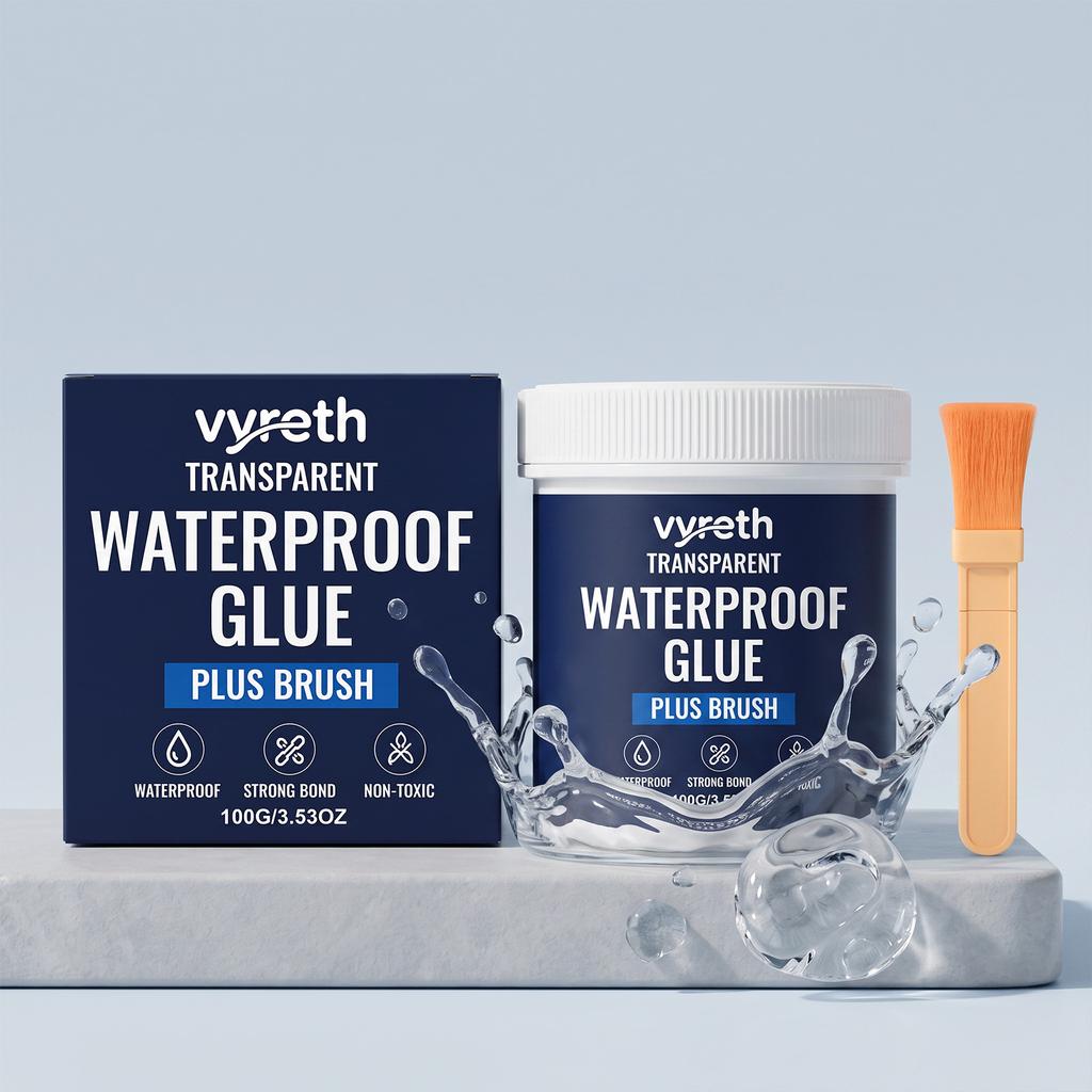 Vyreth Transparent Waterproof Sealant for Kitchen Bathroom Window Exterior Wall Crack Leak Repair