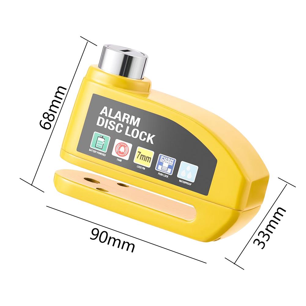 Безопасность Противоугонный велосипедный мотоциклетный дисковый тормозной замок с сигнализацией Алюминиевый сплав Безопасность Велосипедные замки для электровелосипеда скутера