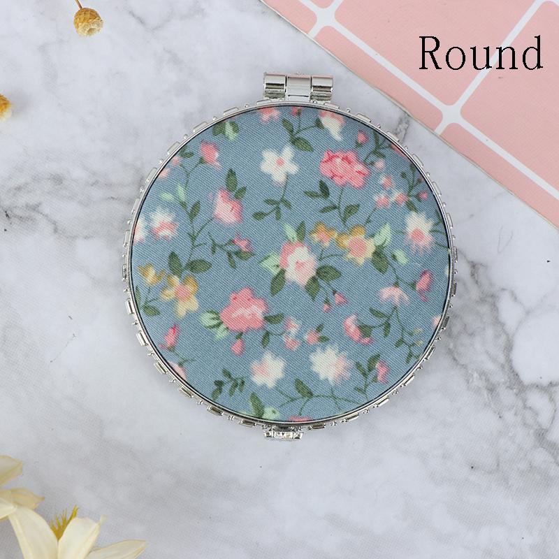 Мини-макияж, компактные карманные цветы, двухсторонние складные винтажные косметические зеркала