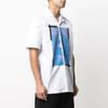 Off-White Рубашка для боулинга La Gioconda белые/черные мужские топы OMGA163R21FAB0020110