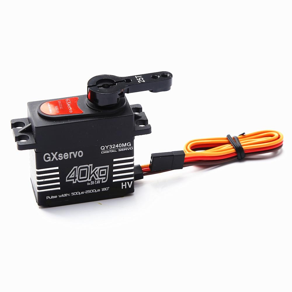 Qy3240mg High Speed Metal Gear 40kg Large Torque Digital Servo For Rc Car Crawler Scx10 Trx4 1:8/1:10 Rc Car Truck Robot Parts