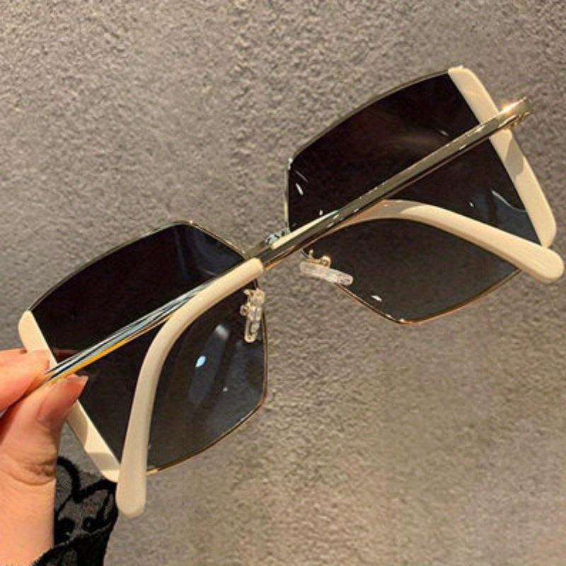 Модные квадратные роскошные солнцезащитные очки большого размера, женские винтажные женские солнцезащитные очки в большой оправе с градиентными линзами, модные очки UV400