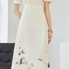 Summer Butterfly Flower Print A-Line High Waist Pleated Skirt