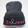 European and American New BELIEVE HOPE Letter Embroidered Knit Beanie Hat