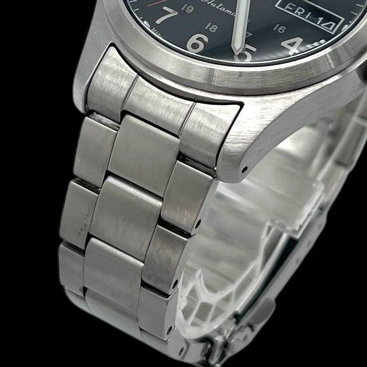 Used Operation SEIKO 5 Sports Men's Watch Automatic Winding 4R36-13P0 Automatic Date 3 Hands Black Dial Silver