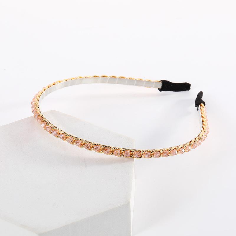 Модный женский обруч для волос, жемчужная повязка на голову с кристаллами и стразами, повязка на голову, аксессуары для волос