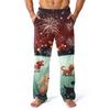 Мужские домашние брюки с принтом по всей поверхности, пижамные брюки для сна, длинные брюки, пижамные брюки