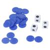 Left Right Dice Game Clear Signs Sturdy Acrylic 3 Dices 24 Chips Set for Friends Party
