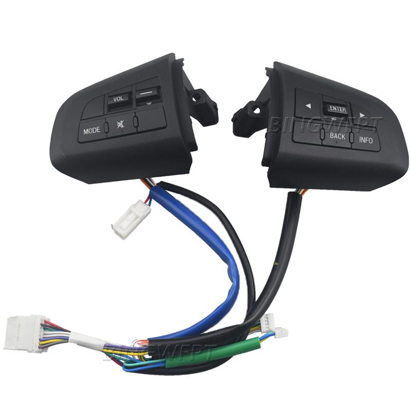Для Mazda 3/5 CX7 BL 2008 2009 2010 2011 2012 2013 Высококачественный руль Кнопка переключения BT-аудио и круиз-контроля Стайлинг автомобиля