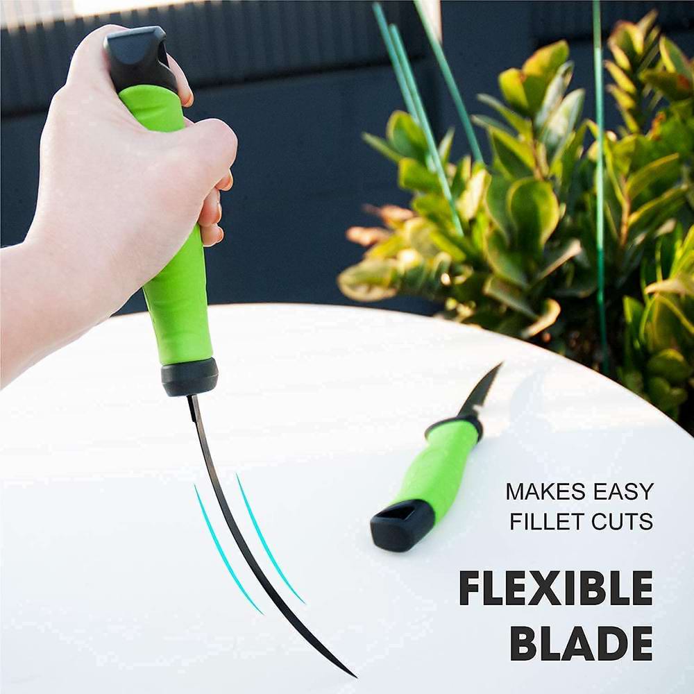 Stainless Steel Fishing Knife 5-9 Inch Knife Outdoor Kitchen Scale-scraping Knife Fillet Meat Saltwater Resistant Blade