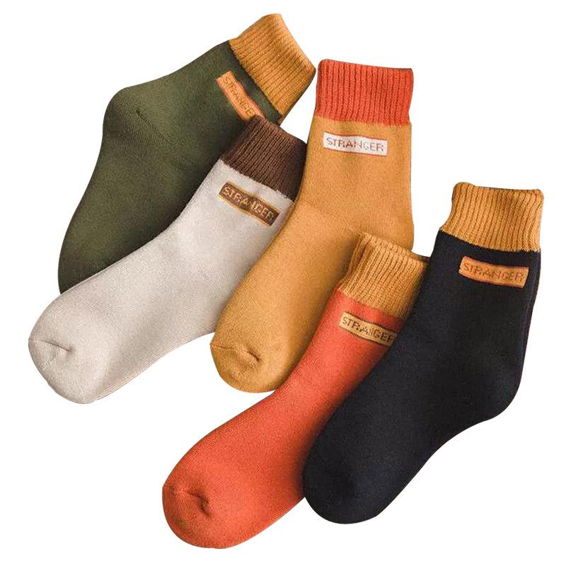 5/10 пар повседневных зимних женских носков петельной вязки, утолщенные, на флисовой подкладке, теплые носки для послеродового периода, носки длиной до пола, до середины икры, махровые, повседневные