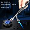 Pulse Arc Plamsa and Jet Torch  Dual-Purpose  Free Rotation Rechargeable  Adjustable Flame Size  Inflatable Gas Lighter