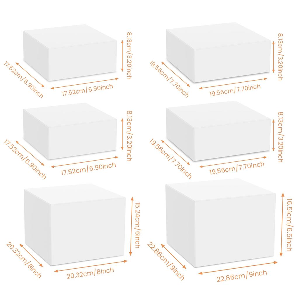 3/6Pcs Acrylic Buffet Riser Food Display Stands Desktop Catering Dessert Cake Party Buffet Jewelry Display Decorating Box