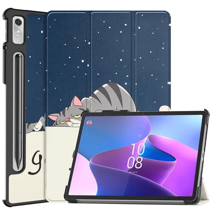 Чехол для Lenovo tab P12 12,7 дюйма Легкий трехскладной чехол-подставка Кожаный чехол для планшета для Xiaoxin Pad Pro 12,7 12 7 TB371FC