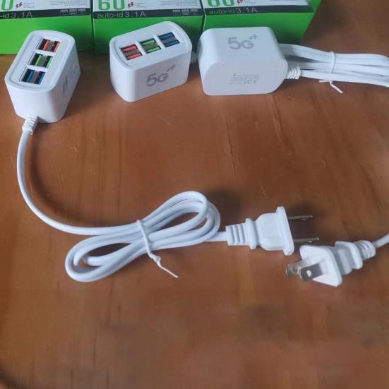 USB-Зарядное устройство Plug-Play 6-портовое USB для мобильного телефона Универсальное многопортовое зарядное устройство Вилка Аксессуары для телефона