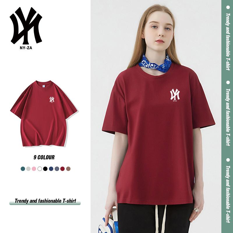 Summer casual 210g pure cotton versatile short sleeved T-shirt