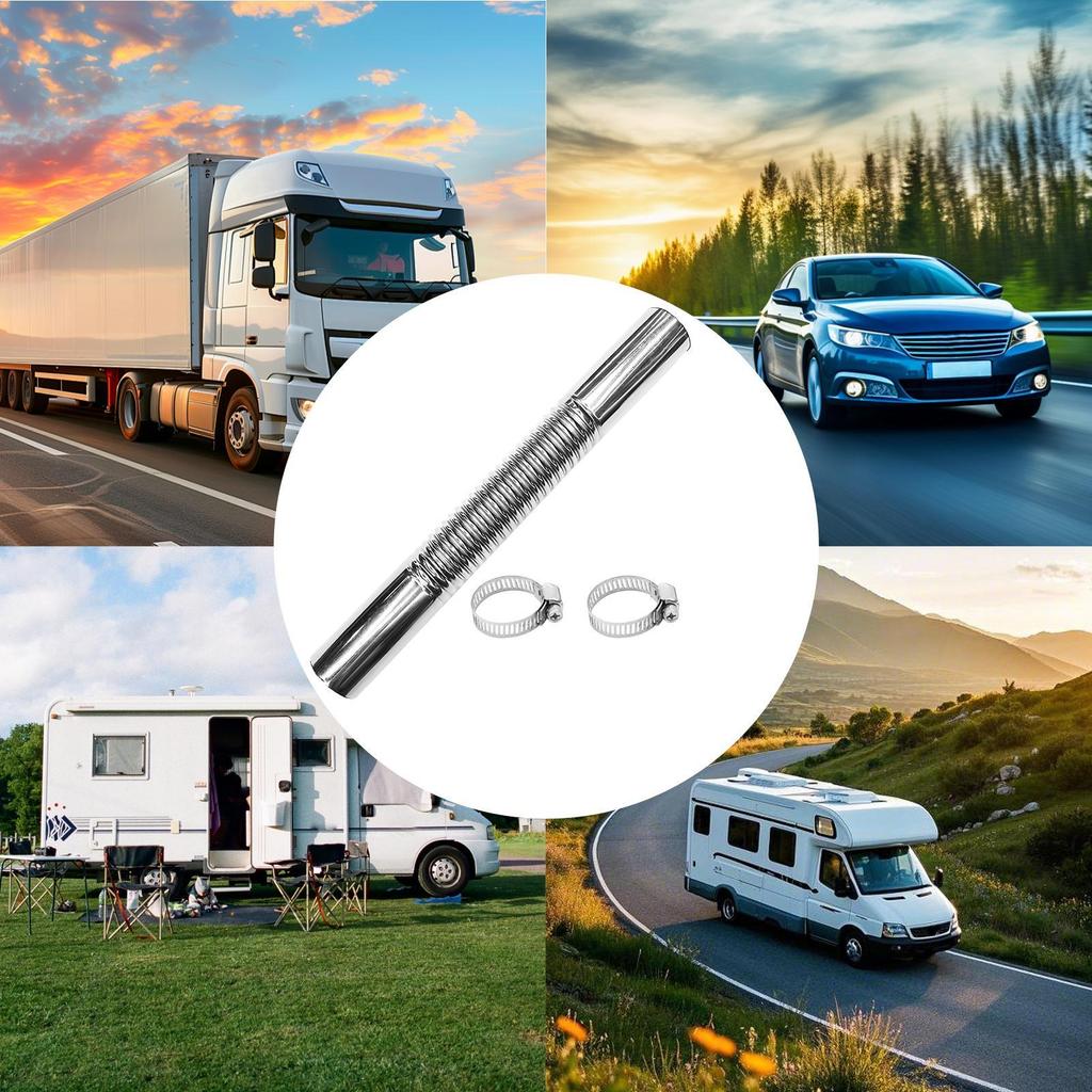 Straight Pipe Exhaust 5.91Inch Spiral Piping Exhaust Straight Pipe For Automotive Trucking Outdoor Maintenance Vehicle Car