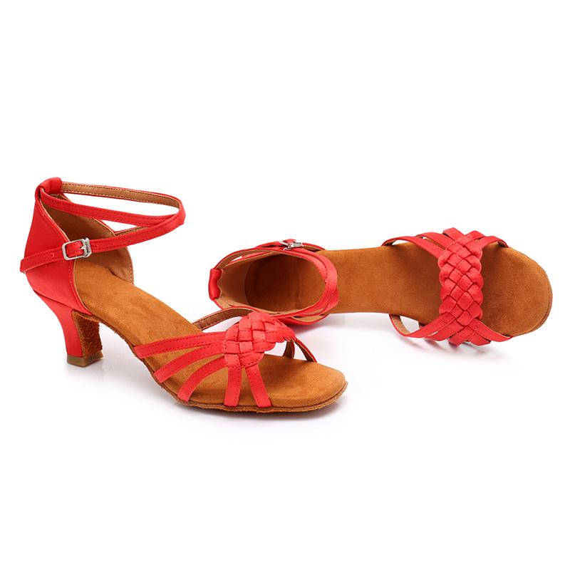 Средний каблук Женская обувь для латиноамериканских танцев Танго Обувь для девочек Вальс Сальса Чача Обувь для бальных танцев Вечеринка Каблук 5 см