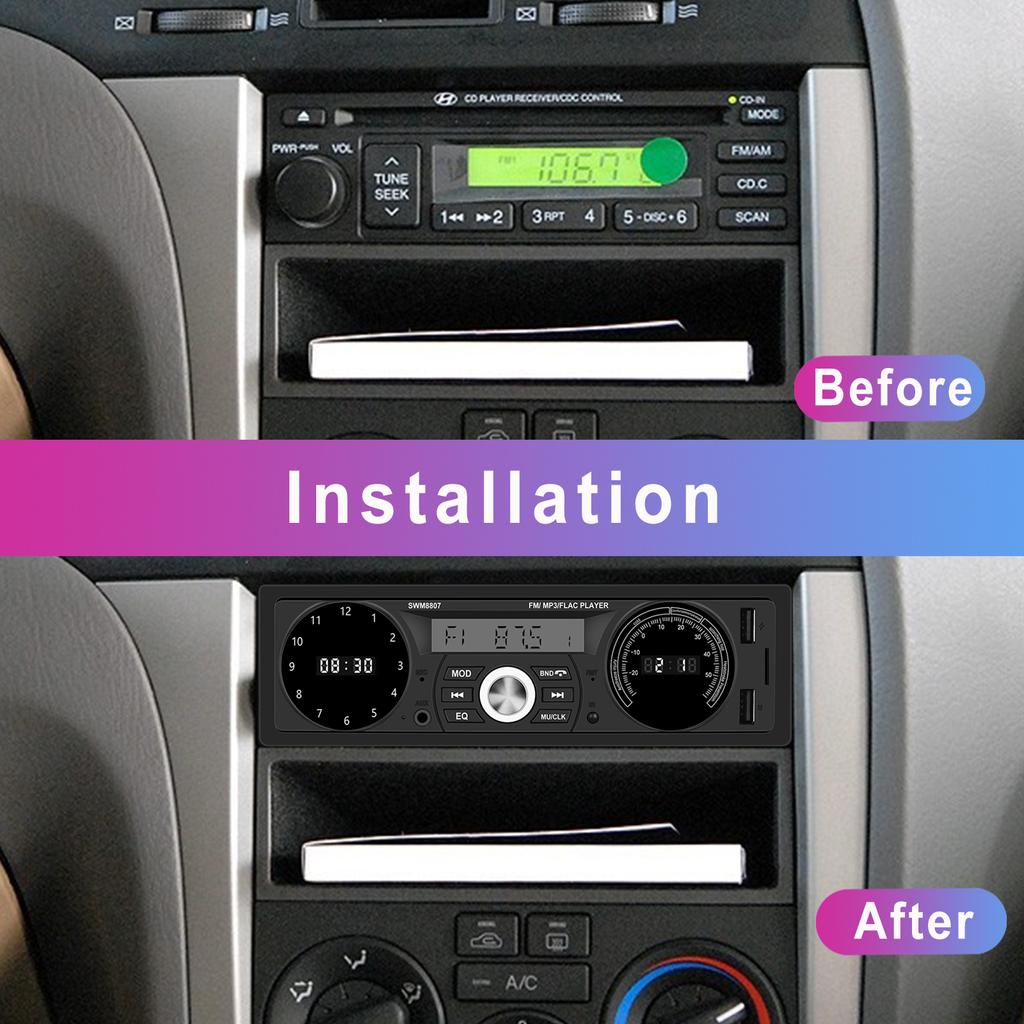 1DIN Car Radio Stereo Player Remote Control Digital Bluetooth Audio Music Stereo 12V Car Radio MP3 Player USB/SD/AUX-IN