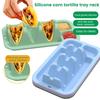 Silicone Taco Holder with 3 Dividers Reusable Tortilla Rack Non-Slip Food Dish