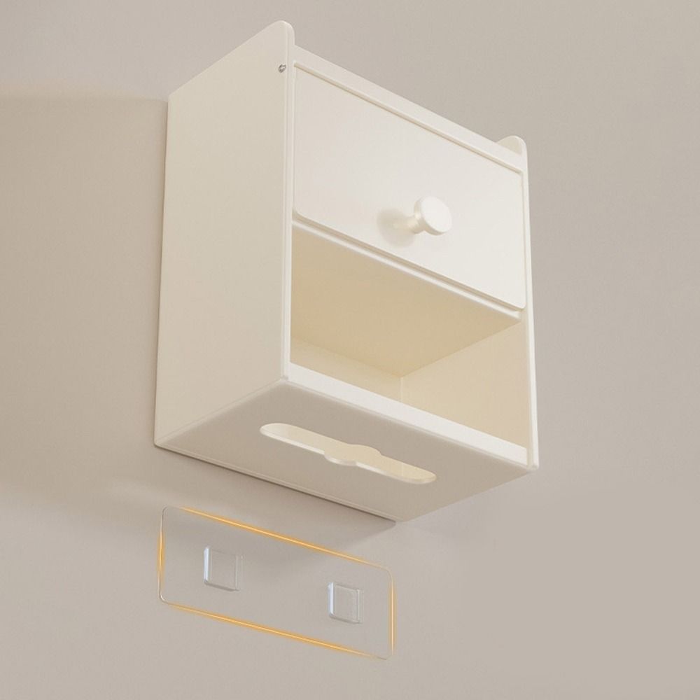 Wall Mounted Toilet Paper Holder Large Capacity Toilet Paper Container Draw Tissue Box Bathroom