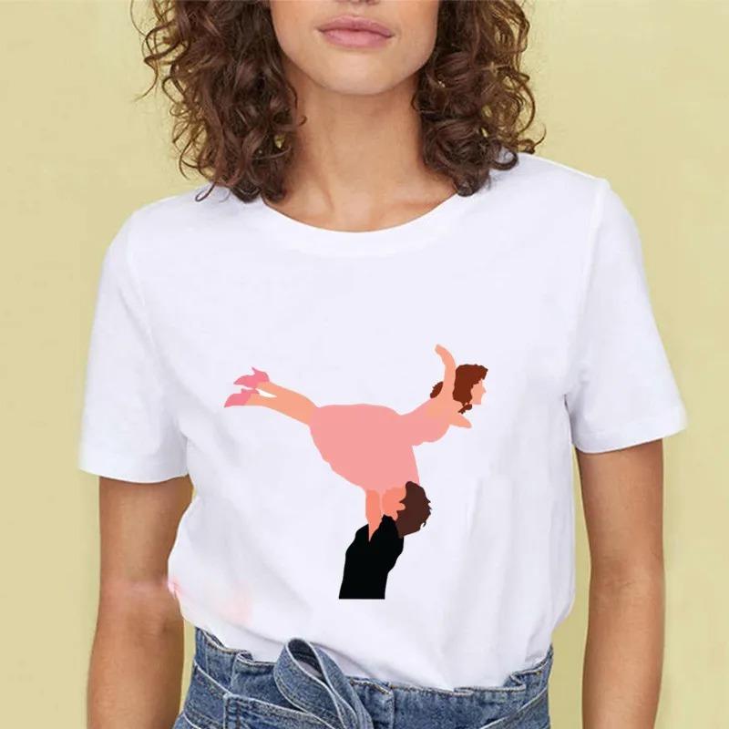 Dirty Dancing White Fashion Women TShirts Harajuku Kawaii Clothes Short Sleeve Summer Tees Casual Korean FeUnisex Tops ONeck