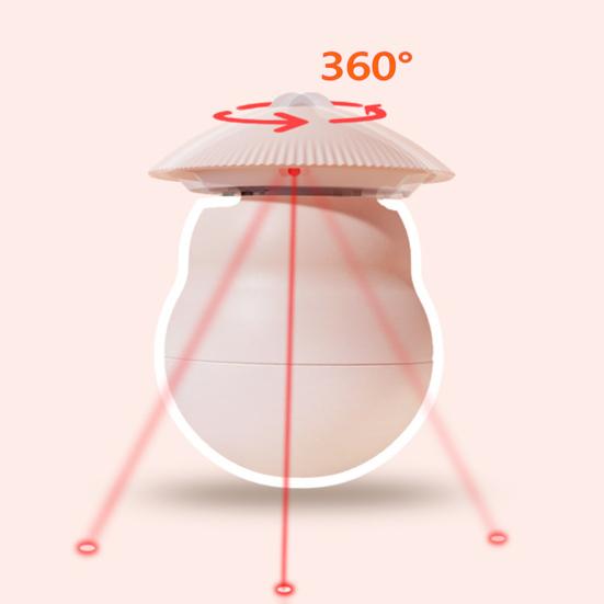 Автоматическая вращающаяся дразнилка для кошек, игрушка для погони за красным лучом, интерактивная качающаяся игрушка для кошек с автоматическим сенсором для тренировок и снятия скуки у домашних кошек