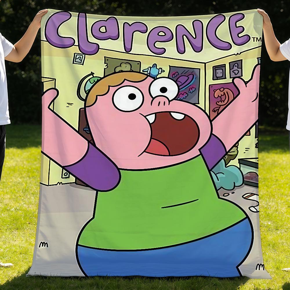 Мультяшное Забавное C-ClarenceS-ES CTHN Плед Покрывало Супер Уютный Плюшевый Гостиная Диван Диванчик Детские Подарки на День Рождения