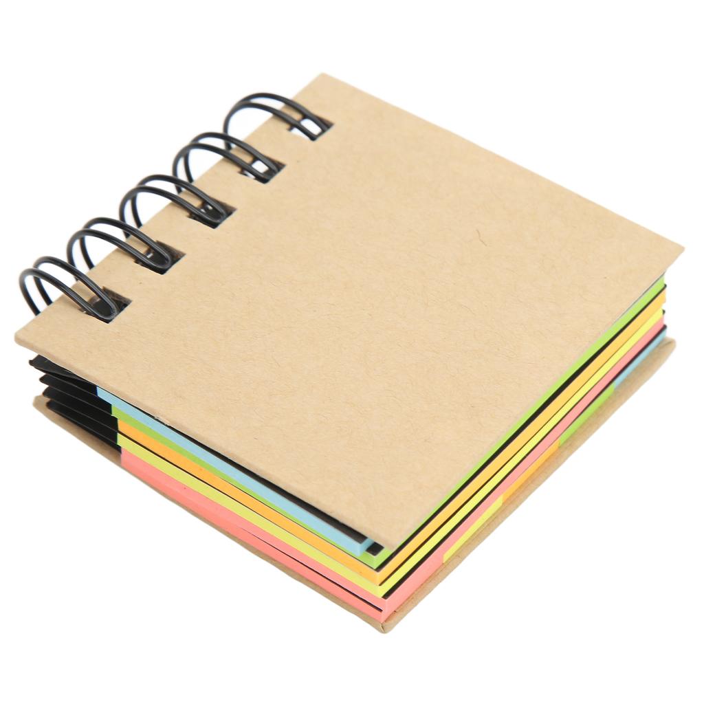 Цветной карманный блокнот с двойной спиралью, выдолбленный, небольшой портативный, для учебы, для заметок, для бизнеса, офиса N