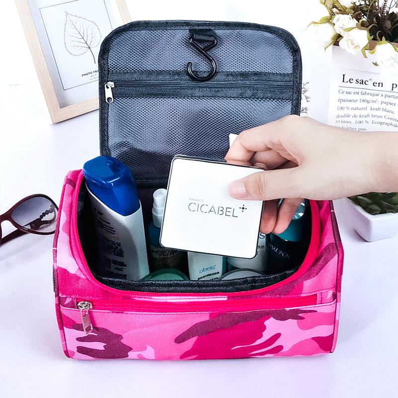 Камуфляжная косметичка для макияжа, органайзер для путешествий, сумка для хранения туалетных принадлежностей, большая вместительная подвесная водонепроницаемая сумка для мытья