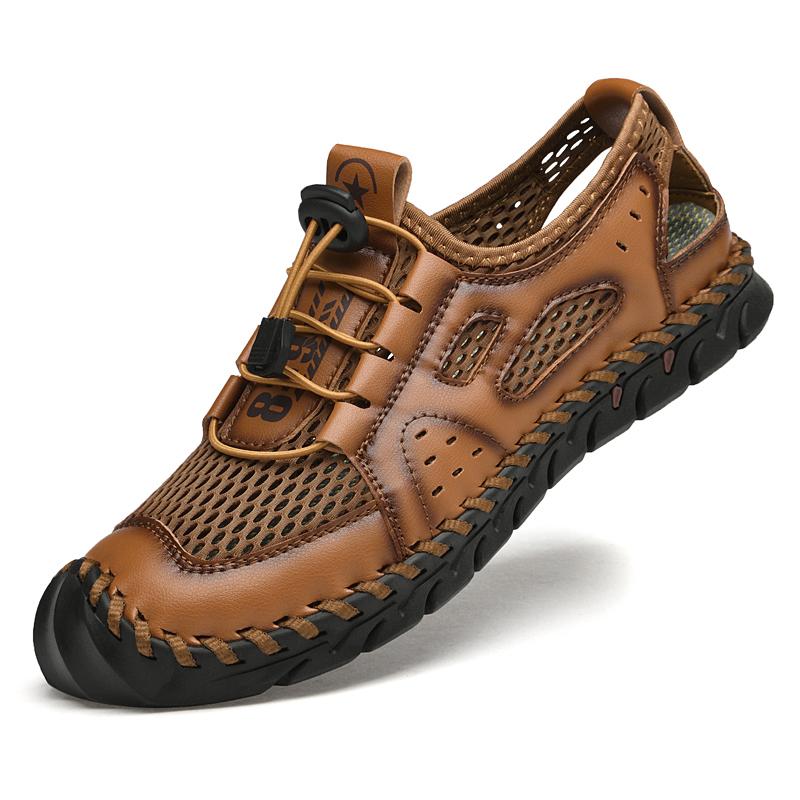 Кроссовки для мужчин Повседневная обувь Лето Новинка 2025 Новые Дышащая сетка Высокое качество Уличная Противоскользящая Обувь для ходьбы Комфортные Сандалии