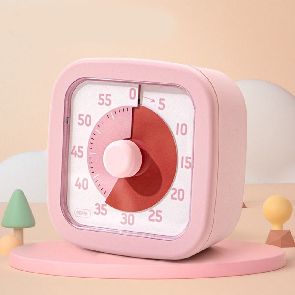 60-минутный визуальный таймер Визуализация Самодисциплина Таймер обратного отсчета Квадратный Громкий Кухонный таймер для приготовления пищи Учеба студентов