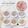 Nail Glitter Powder Rhinestones Sequins DIY Nail Art Mixed Sizes Nail Decoration Manicure Glitter Flake Nail Supplies