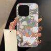 Романтичный Фиолетовый Цветочный Чехол Для iPhone 16 Новый Весенний Чехол iPhone 15 13 14 12 11 17 Pro Max Plus Мягкая Ударопрочная Задняя Крышка