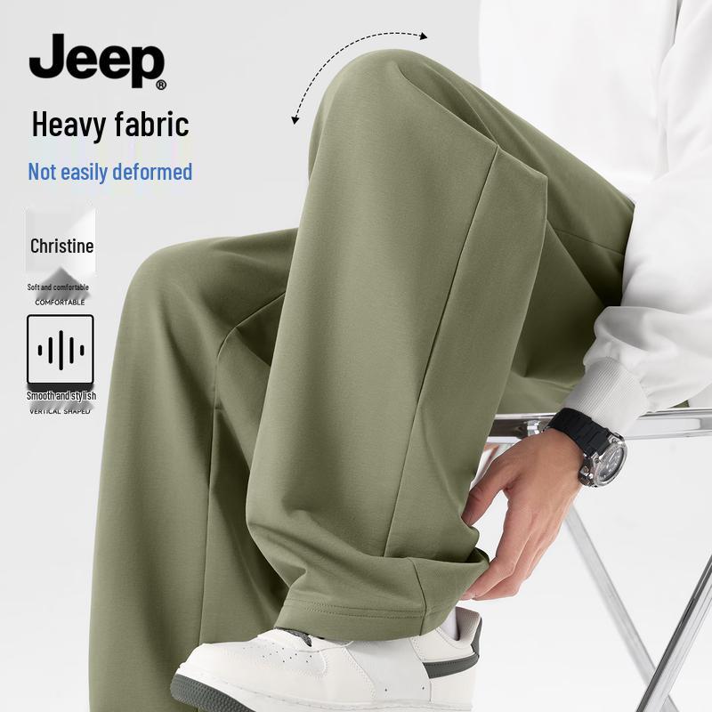 Jeep Мужские повседневные брюки прямого кроя в американском стиле, вязаные
