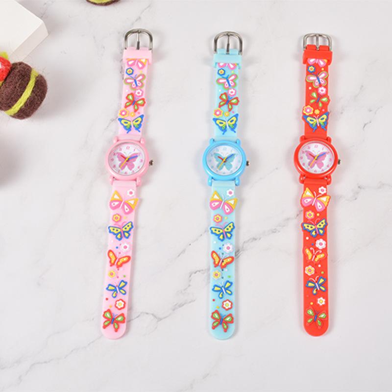 UTHAI CQ188 Fashion kids watch cartoon series butterfly 3D cartoon strap quartz watch anime clock gift Watch for children