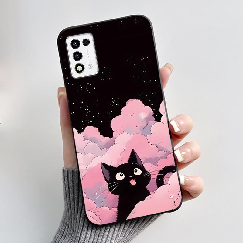 For ZTE Libero 5G III,  A202ZT Soft Silicone Black Case For ZTE Libero 5G II, A103ZT Popular Pattern Panda Shockproof Shell